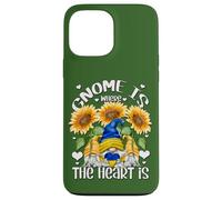 Gnome Is Where The Heart Is For Women Yellow Blue Sunflower Case for iPhone 13 Pro Max