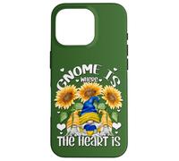 Gnome Is Where The Heart Is For Women Yellow Blue Sunflower Case for iPhone 16 Pro