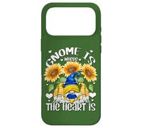 Gnome Is Where The Heart Is For Women Yellow Blue Sunflower Case for iPhone 17 Pro Max