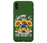 Gnome Is Where The Heart Is For Women Yellow Blue Sunflower Case for iPhone XS Max