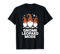 Gnome Leopard Mode Funny Christmas Gnomes Leopard Print T-Shirt