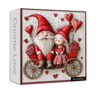 Gnome Love Puzzles for Adults 1000 Pieces, Larkipuzz Challenging Couples Puzzle Rose, Hard Impossible Valentine's Day Theme, Challenging for Adults