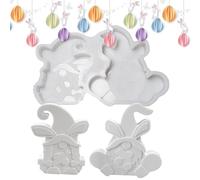 Gnome Moulds for Clay and Clay | Gnome Plaster Casting Mould for Plaster Casting | Pack of 2 Silicone Moulds - for Use with Resin and Clay at Parties, Birthday Parties, Decoration for Home and Book