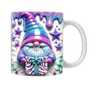 Gnome Mug - Festive Gnome Coffee Mugs | Gnome Design Christmas Mug With Boxes, 350ml Ceramic Garden Mug Colorful Dwarfs Ceramic Garden Mug Christmas Gnome Tea Cup For Mom, Best Friend, College