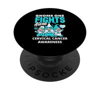 Gnome One Fights Alone Cervical Cancer Awareness PopSockets Adhesive PopGrip