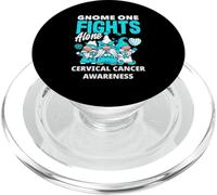 Gnome One Fights Alone Cervical Cancer Awareness PopSockets PopGrip for MagSafe