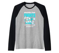 Gnome One Fights Alone Cervical Cancer Awareness Raglan Baseball Tee