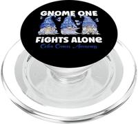 Gnome One Fights Alone Dark Blue| Colon Cancer Awareness PopSockets PopGrip for MagSafe
