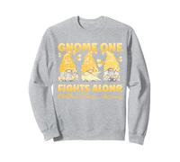 Gnome One Fights Alone Gold| Childhood Cancer Awareness Sweatshirt