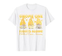 Gnome One Fights Alone Gold| Childhood Cancer Awareness T-Shirt
