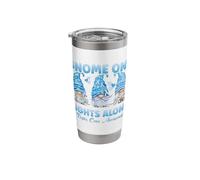 Gnome One Fights Alone Light Blue Foster Care Stainless Steel Insulated Tumbler