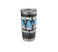 Gnome One Fights Alone Light Blue| Prostate Cancer Awareness Stainless Steel Insulated Tumbler