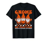 Gnome One Fights Alone Multiple Sclerosis Awareness Humor T-Shirt