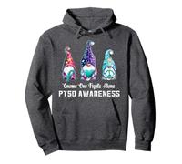 Gnome One Fights Alone PTSD Awareness Pullover Hoodie