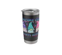 Gnome One Fights Alone Purple Teal Pink| Thyroid Awareness Stainless Steel Insulated Tumbler