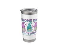 Gnome One Fights Alone Suicide Prevention Awareness Stainless Steel Insulated Tumbler