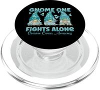 Gnome One Fights Alone Teal| Ovarian Cancer Awareness PopSockets PopGrip for MagSafe