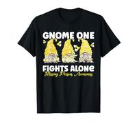 Gnome One Fights Alone Yellow Missing Persons Awareness T-Shirt