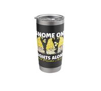 Gnome One Fights Alone Yellow Suicide Prevention Awareness Stainless Steel Insulated Tumbler