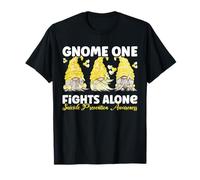Gnome One Fights Alone Yellow Suicide Prevention Awareness T-Shirt