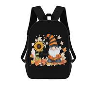 Gnome Orange Welcome Fashion Backpack 17 Inch Simple Laptop Bag Travel Hiking Camping Daypack