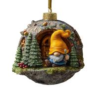 Gnome Ornament for Christmas Tree, Cute 2D Acrylic Holiday Supplies, Gnome Christmas Pendants, for Winter Daily Indoor Thanksgiving Holiday Birthday Party Offices Room Apartment Vacation