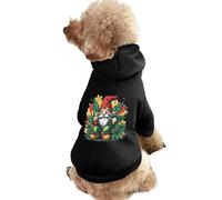 Gnome Peace Sign Weeds Pet Suit with Hat Dog Hoodie Warm Clothes Comfort Sweatshirt Cute Outfit for Cat Puppies