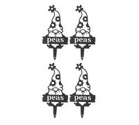 Gnome Plant Marker Rustproof Metal Label Stake for Garden Lawn Yard Decorative Plant Marker (peas)
