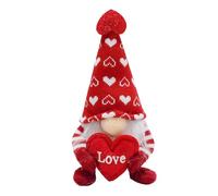 Gnome Plush Doll Decorations Faceless Doll Handmade Valentine Gnome Decor Stuffed Gnomes Plush Ornaments Party Home Desktop Decor For Mother's Day Valentine's Day Ornament for Christmas (A, One Size)