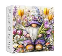 Gnome Puzzles for Adults 1000 Piece, PICKFORU Impossible Flower Plant Jigsaw Puzzle Tulip Mushroom, Challenging Colorful Garden Art Theme as Wall Decor