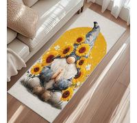 Gnome Rug Living Room, Sunflower Meditation Carpet, Non-Slip Washable Short Pile Carpet For Bedroom Dining Room 160x230cm