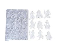 Gnome Silicone Mould, 9 Grid Reusable Casting Tray, Christmas Craft Kit | Create Festive Gnome Shapes For Soap, Jelly, Biscuits, Cakes, And Aromatherapy Crafts With A Reusable Mold For Holiday
