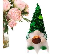 GNOME St. Patrick's Day Gnomes Plush Toy Gnomes Green Dwarf Decorations for Home with LED Lights | Table Ornaments, Scandinavian Decorations Tomte stPat
