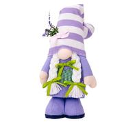 Gnome Statue - 15.35 Inches Stuffed Gnomes Plush | Purple Gnomes Plush Toys Lavender Dwarf Tiered Tray Decorations | Faceless Plushest Doll For Family Colleague On Mother's Day