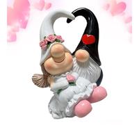 Gnome Statue,Resin Handmade | Valentine's Day Gnomes Figurines | for Living Room Shelf Table Study Nursery Bedside