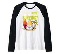 Gnome Surfer Do You Gnome Why I Love Surfing Raglan Baseball Tee