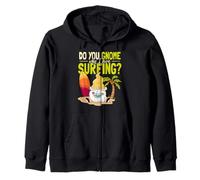 Gnome Surfer Do You Gnome Why I Love Surfing Zip Hoodie