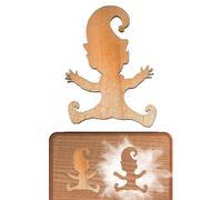 Gnome Template Footprints,Christmas Footprint Stencil - Wooden Footprint Stencils for Floors, Christmas Floor Template, Window Decorations