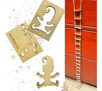 Gnome Template Footprints Rope Ladder, Gnome Accessories Christmas Elf House Accessories Christmas Decorations Wooden Footprint Templates for Floors
