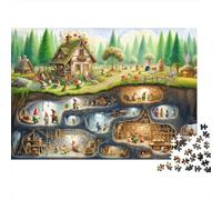 Gnome Village Fantasy 1000pc Jigsaw Puzzle for Seniors After-school Puzzle Activity Brain Training Thick Cardboard 70x50cm/1000pcs