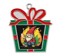 Gnome Weed Cute Christmas Pendant Charms Metal Hanging Xmas Tree Ornament Decoration Craft Trapezoid