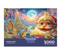 Gnome with Gifts Under A Bright Moon 1000 Piece Jigsaw Puzzle Perfect Birthday Present for Kids & Adults 52x38cm/1000pcs