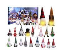 Gnomes advent calendars 2024 | 24 Gnomes (3 Glowing + 21 Gnomes) Decor Countdown Calendar | 24 Days Advent Calendars Collectible Gnome Plush Doll | Christmas Gonks Elves Dwarf Doll Toy for Kids