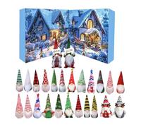 Gnomes Advent Calendars 2025-24pcs Christmas Gnome Countdown Calendar, Collectible Gnome Figures, Festive Christmas Decorations for Holiday Countdown (Blue)