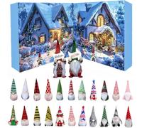Gnomes Advent Calendars 2025, Collectible Christmas Figures Gnome Decorations, 24pcs Christmas Gnomes Countdown Calendar 2025