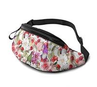 Gnomes Autumn Leaves Flowers Casual Fanny Waist Pack Bag Adjustable Lightweight Sport Belt Waist Bag for Sports Running Hiking Biking Walking