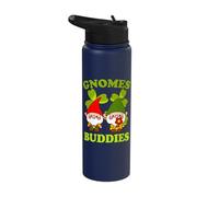 Gnomes Buddies Whimsical Garden Fun Stainless Steel Insulated Water Bottle