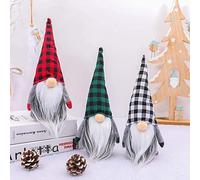 Gnomes Christmas Decorations 3PC Handmade Santa Scandinavian Tomte Plush Gnom, Home Tabletop Ornaments Christmas Gnome Decor for Home Decor Gift