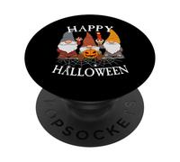 Gnomes Happy Halloween Men Women Couples PopSockets Adhesive PopGrip