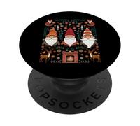 Gnomes Nordic Hygge Folk Art Yuletide Scandinavian Christmas PopSockets Adhesive PopGrip